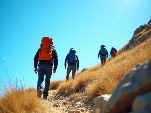 Wanderer in den Pyrenäen