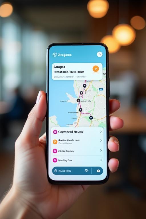 KI Reiseplaner Interface auf einem modernen Smartphone
